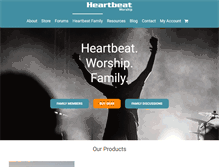 Tablet Screenshot of heartbeatworship.com